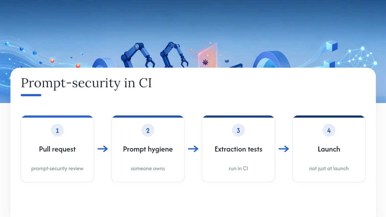 Diagram of CI prompt security checks process